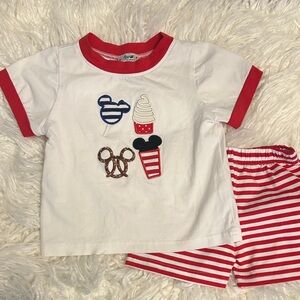 Saving Grace Smocks - Disney Snacks Appliqué- size 18m